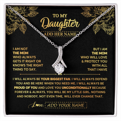 Alluring Beauty Necklace 14K White Gold Finish | 1 | Personalized To My Daughter Gifts Necklace From Mom Mother Meaningful Family Jewelry Birthday Gifts For Daughter Christmas Custom Gift Box Message Card | https://siriusteestore.
