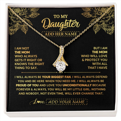Alluring Beauty Necklace 18K Yellow Gold Finish | 1 | Personalized To My Daughter Gifts Necklace From Mom Mother Meaningful Family Jewelry Birthday Gifts For Daughter Christmas Custom Gift Box Message Card | https://siriusteestore.
