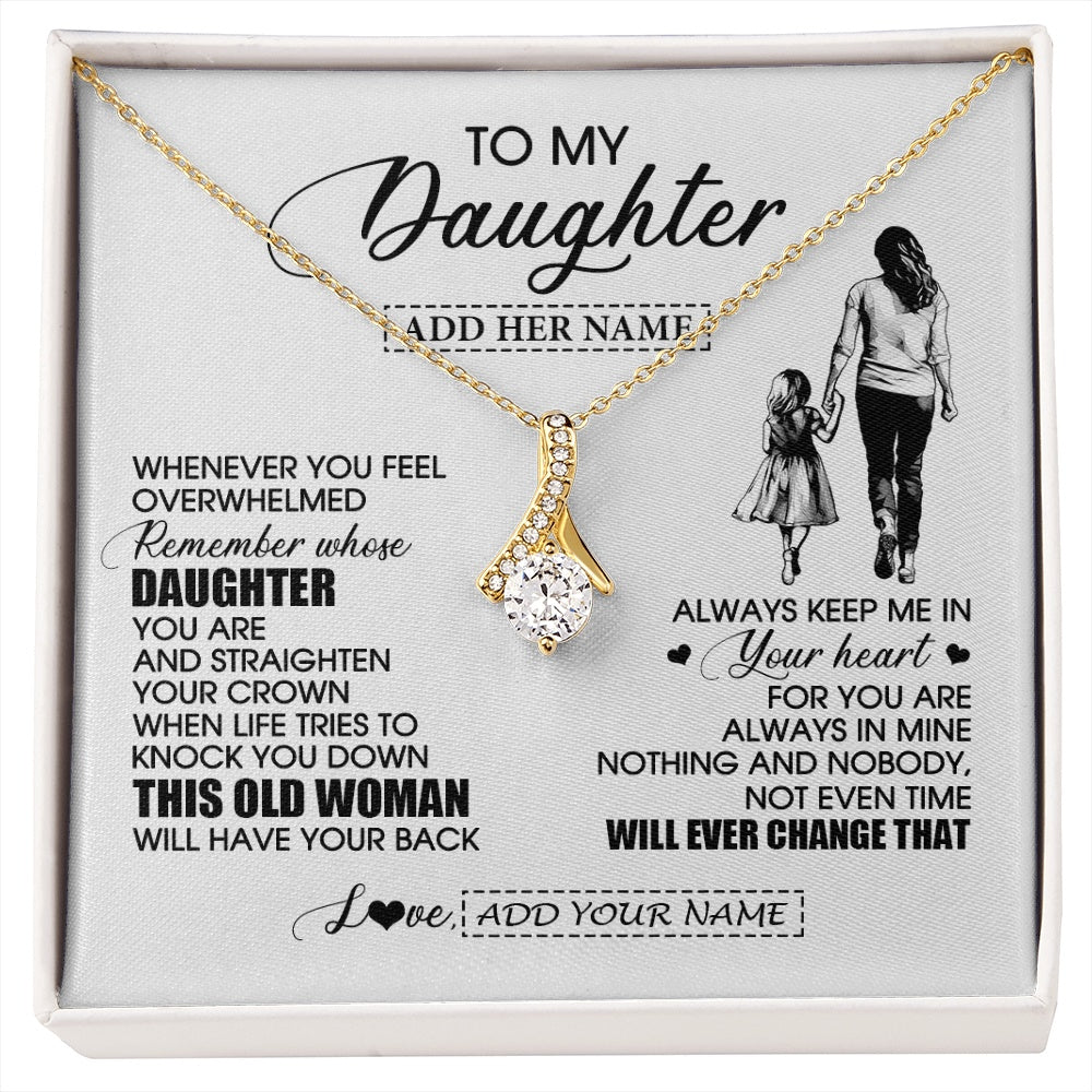 Alluring Beauty Necklace 18K Yellow Gold Finish | 1 | Personalized To My Daughter Gifts Necklace From Mom Mother Whenever Woman Unique Birthday Gifts For Daughter Graduation Christmas Custom Gift Box Message Card | siriusteestore.myshopify
