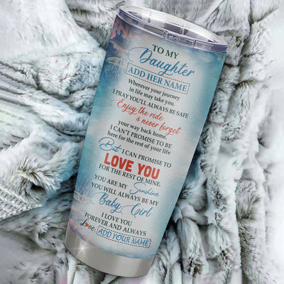 Personalized To My Daughter Gifts Tumbler Dolphin From Mom Dad My Sunshine Baby Girl Daughter Birthday Gift Christmas Customized Stainless Steel Insulated Mug | siriusteestore