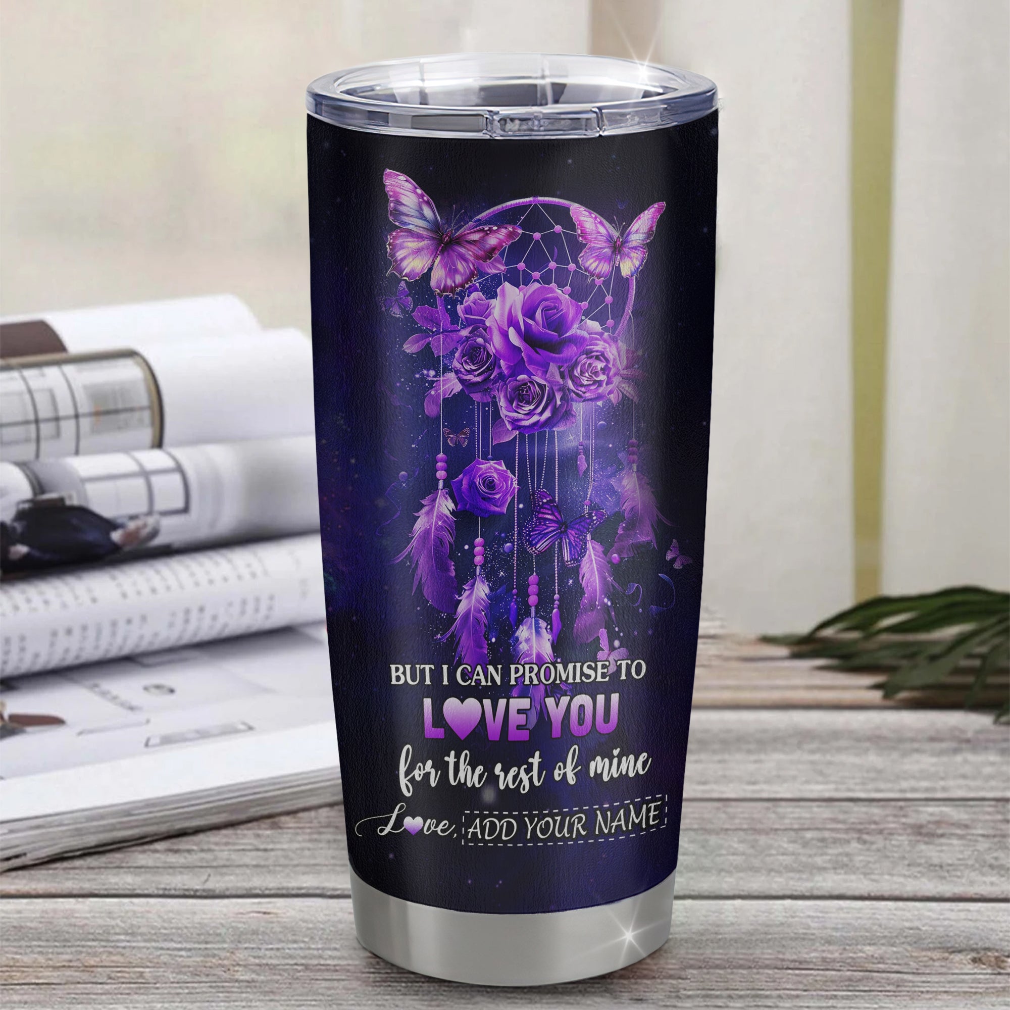 Personalized To My Daughter Gifts Tumbler From Mom Dad Floral Butterfly Love You Daughter Birthday Gifts Graduation Christmas Custom Stainless Steel Travel Mug | siriusteestore