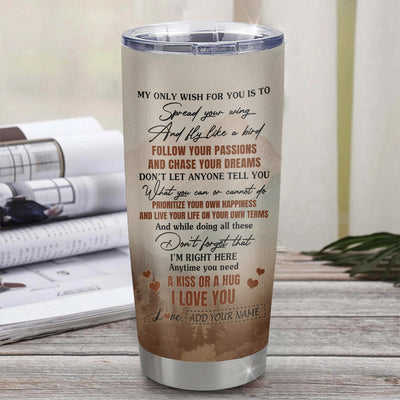 Personalized To My Daughter Gifts Tumbler From Mom Dad Horse My Only Wish For You Daughter Birthday Gifts Graduation Christmas Customized Stainless Steel Insulated Mug | siriusteestore