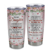 Personalized To My Daughter Gifts Tumbler From Mom Dad Mother Floral I Love You Birthday Gifts For Daughter Graduation Christmas Customized Stainless Steel Mug | siriusteestore
