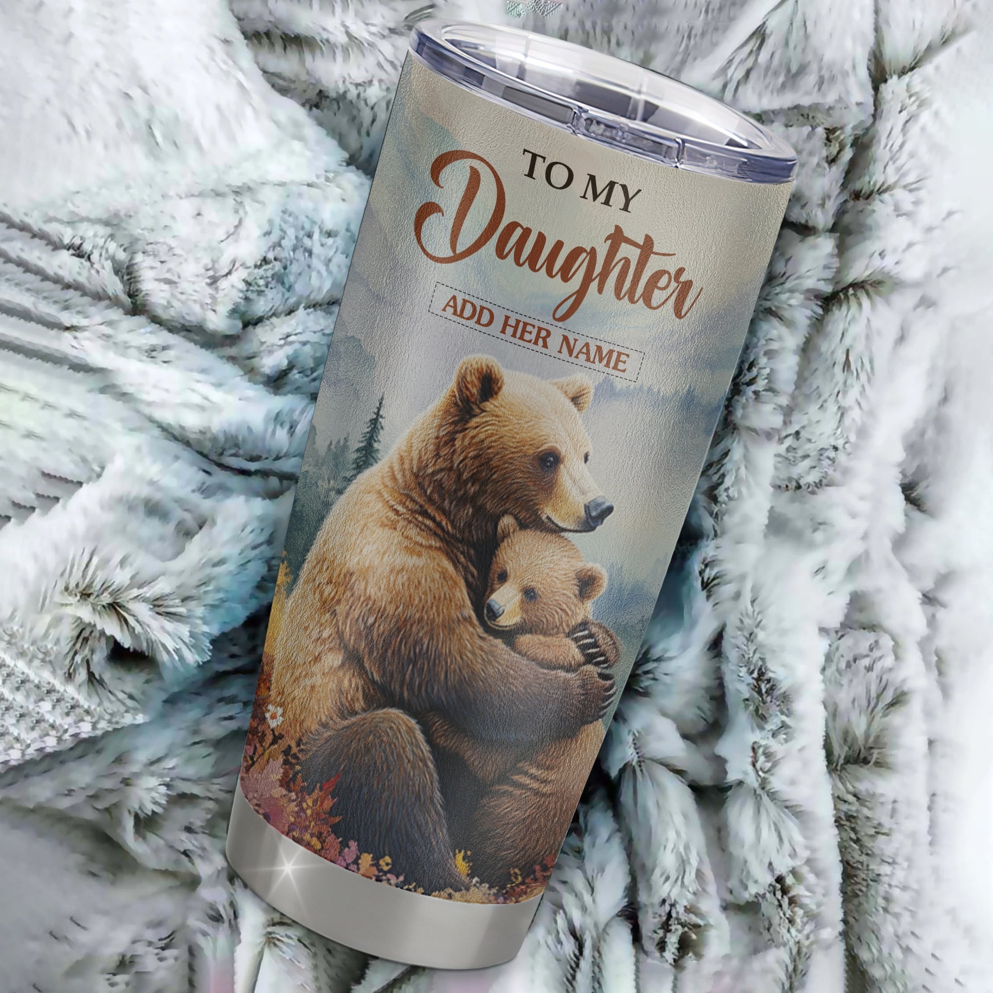 Personalized To My Daughter Gifts Tumbler From Mom Dad Whenever Bear Unique Birthday Gifts For Daughter Graduation Christmas Custom Stainless Steel Cup Travel Mug | siriusteestore