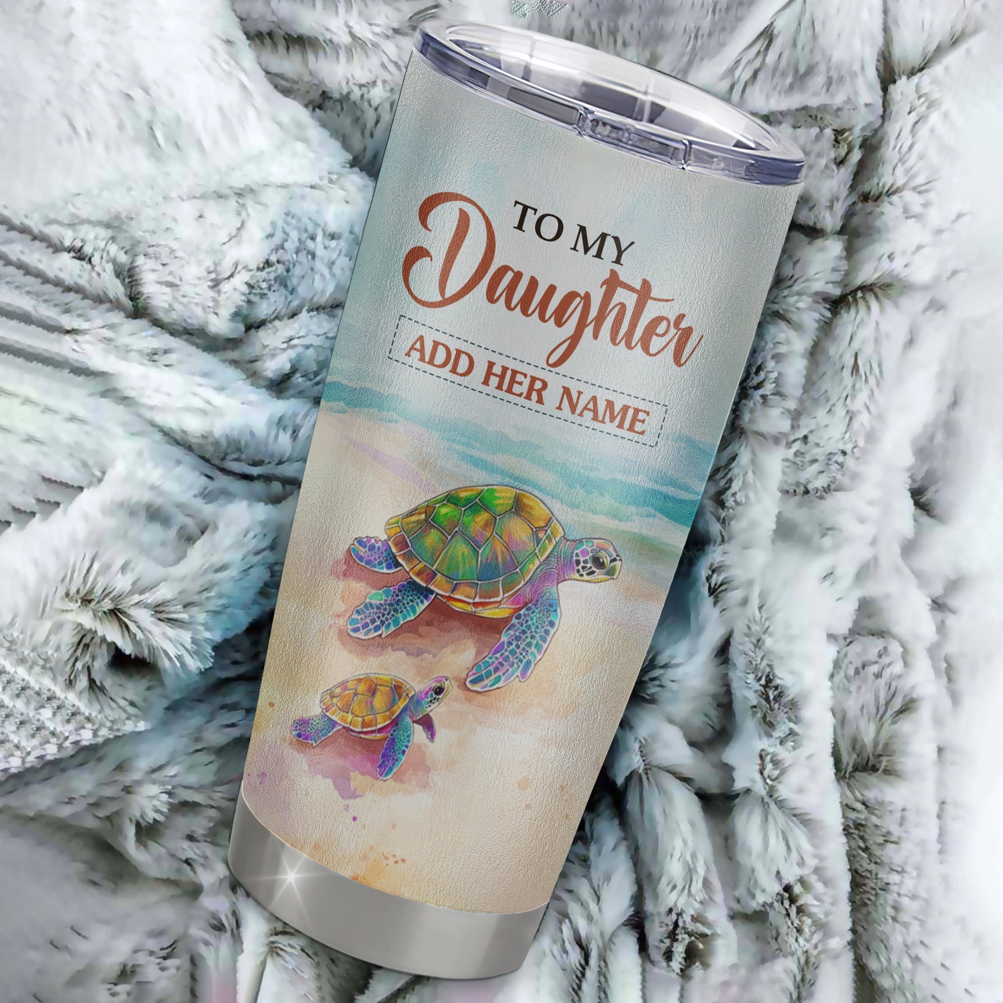 Personalized To My Daughter Gifts Tumbler From Mom Dad Whenever Turtle Unique Birthday Gifts For Daughter Graduation Christmas Custom Stainless Steel Cup Travel Mug | siriusteestore