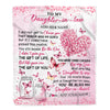 Personalized To My Daughter In Law Gifts Blanket From Mom Mothers Day Gifts For Future Daughter In Law Women Birthday Wedding Present Custom Fleece Blanket | siriusteestore