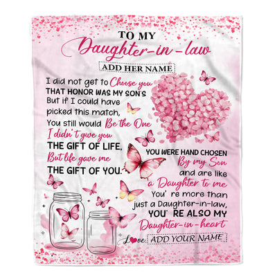 Personalized To My Daughter In Law Gifts Blanket From Mom Mothers Day Gifts For Future Daughter In Law Women Birthday Wedding Present Custom Fleece Blanket | siriusteestore