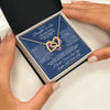 Interlocking Hearts Necklace 18K Yellow Gold Finish | 2 | Personalized To My Daughter In Law Gifts Necklace From Mother In Law Bonus Daughter In Law Honor Pendant Jewelry Birthday Customized Gift Box Message Card | siriusteestore