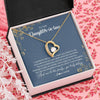 Forever Love Necklace 18K Yellow Gold Finish | Personalized To My Daughter In Law Necklace Welcome Into Our Family Daughter In Law Her Wedding Day Jewelry Birthday Christmas Customized Gift Box Message Card | siriusteestore