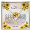 Interlocking Hearts Necklace 18K Yellow Gold Finish | Personalized To My Daughter In Law Necklace from Mother In Law I Will Forever Love You Daughter In Law Jewelry Birthday Wedding Day Customized Message Card | siriusteestore