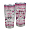Personalized To My Daughter In Law Tumbler From Mother In Law Stainless Steel Cup Leopard Rainbow My Daughter In Heart Gift Birthday Christmas Travel Mug | siriusteestore