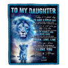 Personalized To My Daughter Lion Blanket From Dad Father Every Day Laugh Love Live Daughter Birthday Graduation Christmas Customized Bed Fleece Throw Blanket | siriusteestore