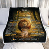 Personalized To My Daughter Lion Blanket From Dad Father Never Forget That I Love You Daughter Birthday Gifts Graduation Christmas Customized Fleece Blanket | siriusteestore