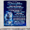 Personalized To My Daughter Lion From Mom Mother Blanket Believe Your Heart Daughter Gift Birthday Graduation Christmas Custom Customized Fleece Blanket | siriusteestore