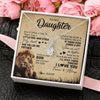Alluring Beauty Necklace | Personalized To My Daughter Lion Necklace From Dad Father I'll Stay There Forever Daughter Birthday Graduation Christmas Customized Gift Box Message Card | siriusteestore