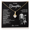 Alluring Beauty Necklace 18K Yellow Gold Finish | 1 | Personalized To My Daughter Necklace From Dad Father You Are Always In Mine Beautiful Daughter Birthday Jewelry Graduation Christmas With Gift Box Message Card | siriusteestore