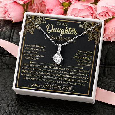 Alluring Beauty Necklace 14K White Gold Finish | 2 | Personalized To My Daughter Necklace From Dad Father Your Biggest Fan Birthday Gifts For Daughter Gifts Christmas Jewelry Custom Gift Box Message Card | siriusteestore.myshopify