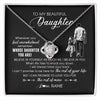 Love Knot Necklace 14K White Gold Finish | 1 | Personalized To My Daughter Necklace From Dad Whenever You Feel Overwhelmed Daughter Jewelry Birthday Graduation Christmas Customized Message Card | siriusteestore