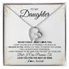 Forever Love Necklace | Personalized To My Daughter Necklace From Mom Dad Mother Father Never Forget That I Love You Daughter Birthday Christmas Customized Gift Box Message Card | siriusteestore