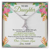 Alluring Beauty Necklace 14K White Gold Finish | 1 | Personalized To My Daughter Necklace From Mom Dad My Sweet Heart Birthday Gift For Daughter Valentine's Day Christmas Graduation Gift Box Message Card | siriusteestore