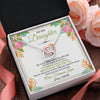 Interlocking Hearts Necklace Stainless Steel & Rose Gold Finish | 2 | Personalized To My Daughter Necklace From Mom Dad My Sweet Heart Birthday Gift For Daughter Valentine's Day Christmas Graduation Gift Box Message Card | siriusteestore