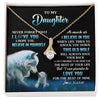 Alluring Beauty Necklace 18K Yellow Gold Finish | 1 | Personalized To My Daughter Necklace From Mom Dad This Old Wolf Love Daughter Birthday Gifts Jewelry Graduation Christmas Customized Gift Box Message Card | siriusteestore