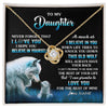 Love Knot Necklace 18K Yellow Gold Finish | 1 | Personalized To My Daughter Necklace From Mom Dad This Old Wolf Love Daughter Birthday Gifts Jewelry Graduation Christmas Customized Gift Box Message Card | siriusteestore