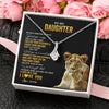 Alluring Beauty Necklace 14K White Gold Finish | 2 | Personalized To My Daughter Necklace From Mom Mother Lion My Only Wish For You Daughter Birthday Graduation Christmas Customized Gift Box Message Card | siriusteestore