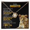 Love Knot Necklace 18K Yellow Gold Finish | 1 | Personalized To My Daughter Necklace From Mom Mother Lion My Only Wish For You Daughter Birthday Graduation Christmas Customized Gift Box Message Card | siriusteestore