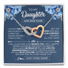 Interlocking Hearts Necklace Stainless Steel & Rose Gold Finish | 1 | Personalized To My Daughter Necklace From Mom Mother Proud Of You Birthday Gifts For Daughter Jewelry Gifts Christmas Custom Gift Box Message Card | https://siriusteestore.