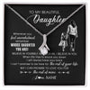 Alluring Beauty Necklace 14K White Gold Finish | 1 | Personalized To My Daughter Necklace From Mom Mother Whenever You Feel Overwhelmed Daughter Jewelry Birthday Graduation Christmas Customized Message Card | siriusteestore