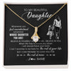 Alluring Beauty Necklace 18K Yellow Gold Finish | 1 | Personalized To My Daughter Necklace From Mom Mother Whenever You Feel Overwhelmed Daughter Jewelry Birthday Graduation Christmas Customized Message Card | siriusteestore