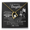 Forever Love Necklace 18K Yellow Gold Finish | 1 | Personalized To My Daughter Necklace From Mom Mother Whenever You Feel Overwhelmed Daughter Jewelry Birthday Graduation Christmas Customized Message Card | siriusteestore