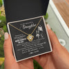 Love Knot Necklace 18K Yellow Gold Finish | 2 | Personalized To My Daughter Necklace From Mom Mother Whenever You Feel Overwhelmed Daughter Jewelry Birthday Graduation Christmas Customized Message Card | siriusteestore