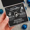 Forever Love Necklace 14K White Gold Finish | 2 | Personalized To My Daughter Necklace I Love You Forever From Dad Daughter Birthday Gifts Christmas Thanksgiving Graduation Customized Gift Box Message Card | siriusteestore