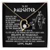 Forever Love Necklace 18K Yellow Gold Finish | 1 | Personalized To My Daughter Necklace Viking Never Feel You Are Alone Scandinavian Runes Viking Daughter Birthday Christmas Customized Gift Box Message Card | siriusteestore