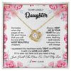 Love Knot Necklace 18K Yellow Gold Finish | 1 | Personalized To My Daughter Necklace from Mom Dad Always Keep Me in Your Heart Daughter Birthday Graduation Christmas Customized Gift Box Message Card | siriusteestore
