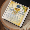 Interlocking Hearts Necklace 18K Yellow Gold Finish | Personalized To My Daughter On Her Graduation Day Necklace Flower I Love You I'm Proud Of You Class of 2023 Daughter Jewelry Customized Gift Box Message Card | siriusteestore