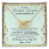 Interlocking Hearts Necklace 18K Yellow Gold Finish | 1 | Personalized To My Daughter On Her Wedding Day Wedding Day Necklace From Mom Mother To Daughter Bride For Wedding Day Customized Gift Box Message Card | siriusteestore