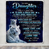 Personalized To My Daughter Tiger Blanket From Mom Dad Today Is A Good Day Daughter Gifts Birthday Graduation Christmas Customized Bed Fleece Throw Blanket | siriusteestore