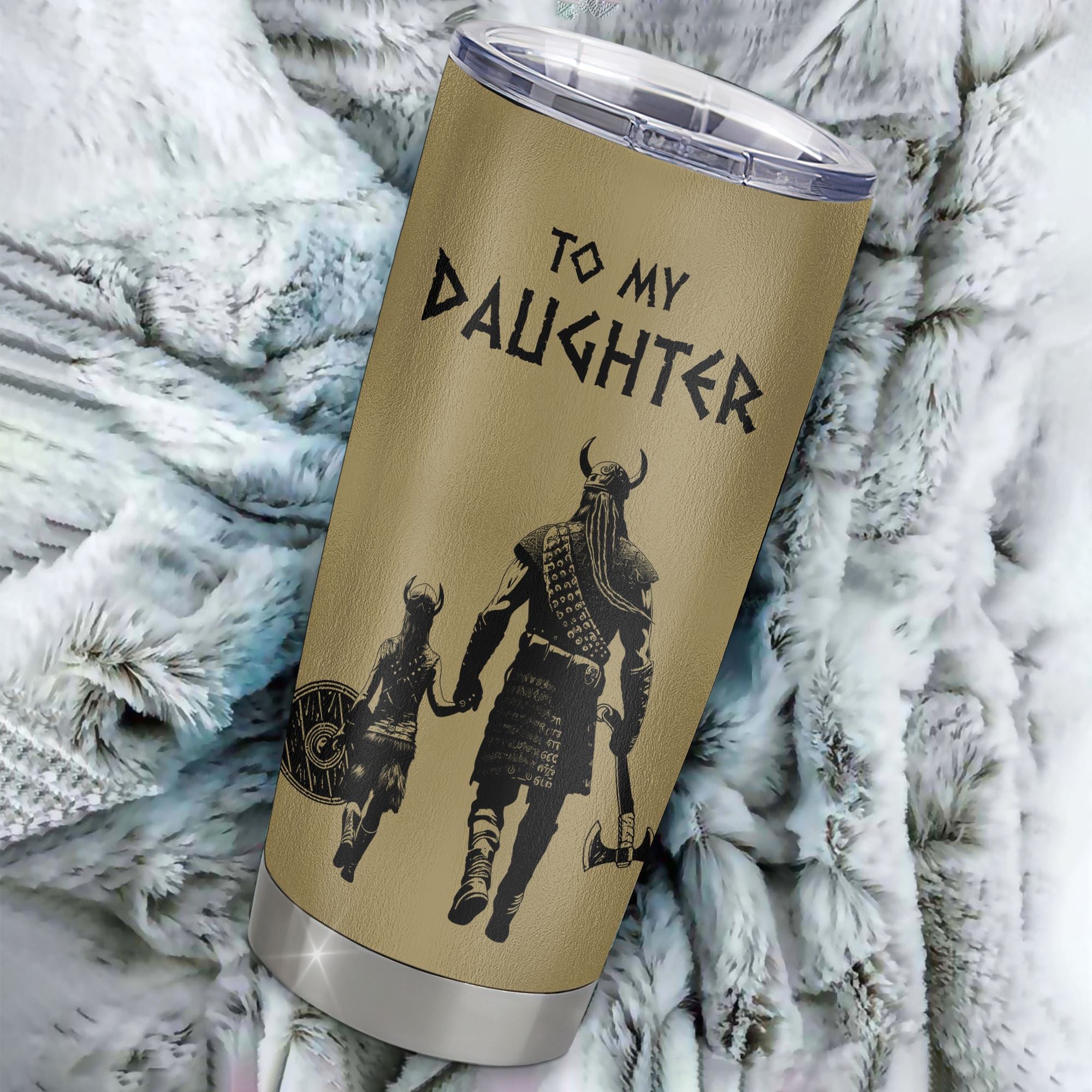 Personalized To My Daughter Tumbler From Dad Father Stainless Steel Cup You Will Never Lose Viking Daughter Birthday Gifts Graduation Christmas Custom Travel Mug | siriusteestore
