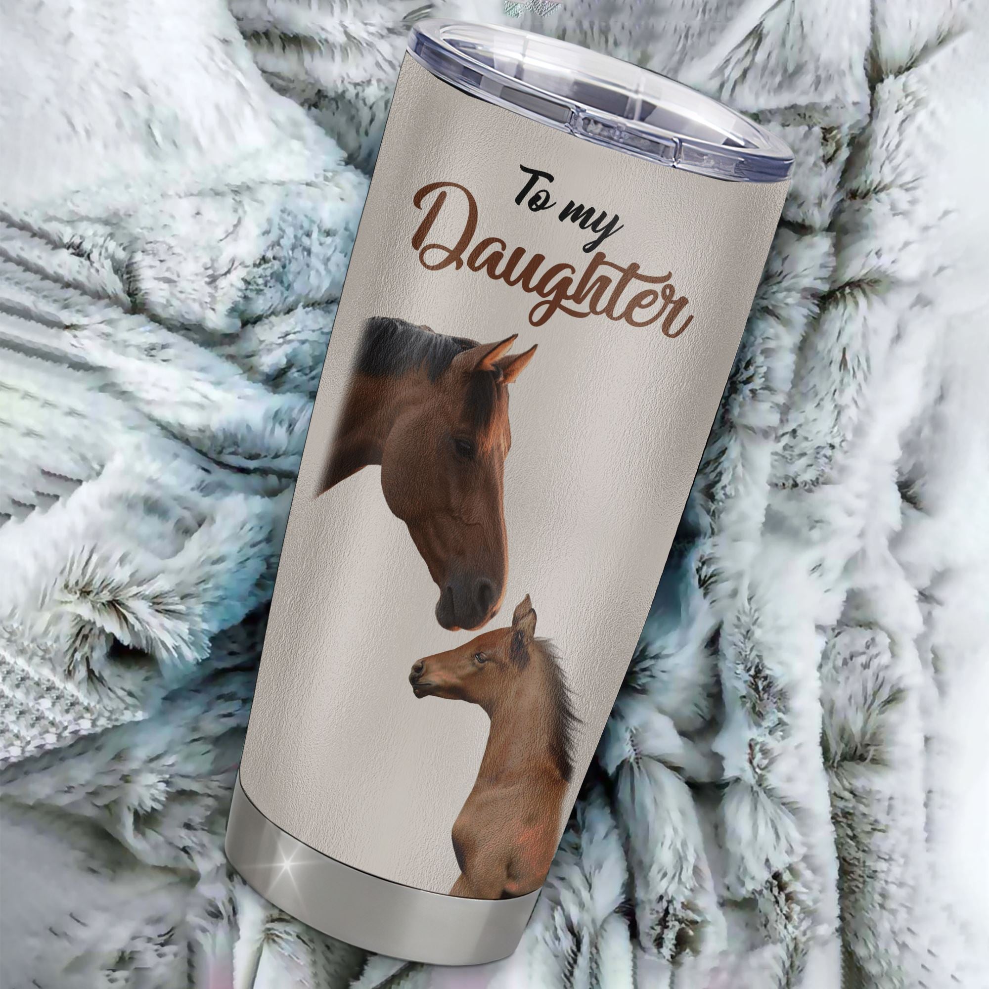 Personalized To My Daughter Tumbler From Mom Dad Mother Stainless Steel Cup This Old Horse Love You Daughter Graduation Birthday Christmas Custom Travel Mug | siriusteestore