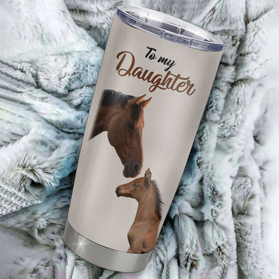 Personalized To My Daughter Tumbler From Mom Dad Mother Stainless Steel Cup This Old Horse Love You Daughter Graduation Birthday Christmas Custom Travel Mug | siriusteestore