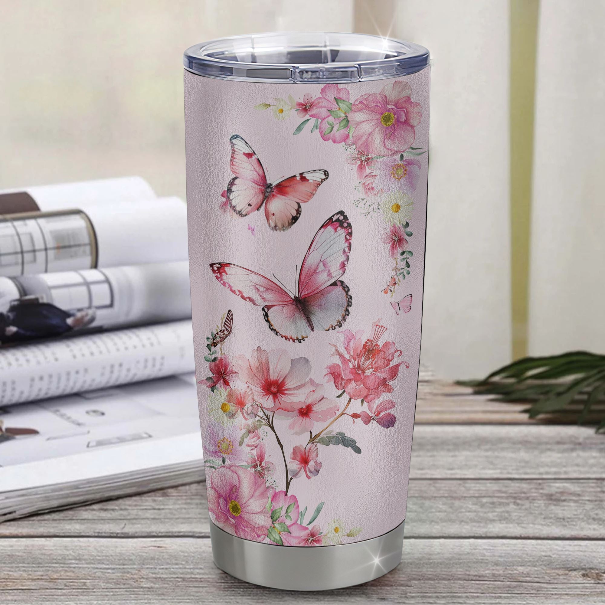 Personalized To My Daughter Tumbler From Mom Dad You Will Never Lose Butterfly Daughter Birthday Gifts Graduation Christmas Custom Stainless Steel Cup Travel Mug | siriusteestore