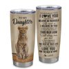 Personalized To My Daughter Tumbler From Mom Mother Lion Stainless Steel Cup Never Forget That I Love You Daughter Birthday Gifts Graduation Christmas Custom Travel Mug | siriusteestore