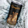 Personalized To My Daughter Tumbler From Mom Mother Stainless Steel Cup Live Laugh Love Lion Daughter Birthday Gifts Positive Graduation Christmas Custom Travel Mug | siriusteestore