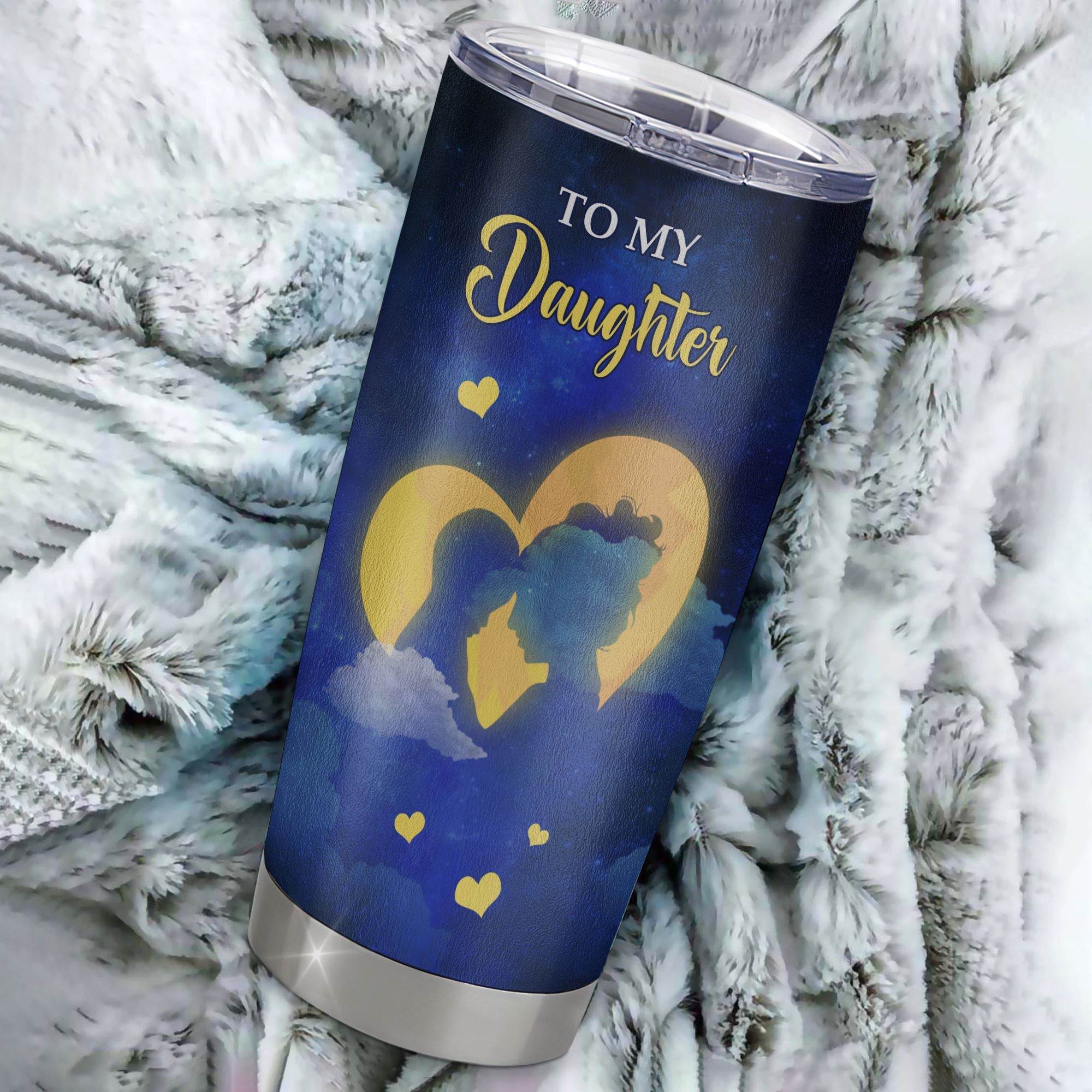 Personalized To My Daughter Tumbler From Mom Mother Stainless Steel Cup Wherever Your Journey Daughter Birthday Gifts Graduation Christmas Custom Travel Mug | siriusteestore