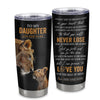 Personalized To My Daughter Tumbler From Mom Mother You Will Never Lose Lion Daughter Birthday Gifts Graduation Christmas Custom Stainless Steel Cup Travel Mug | siriusteestore