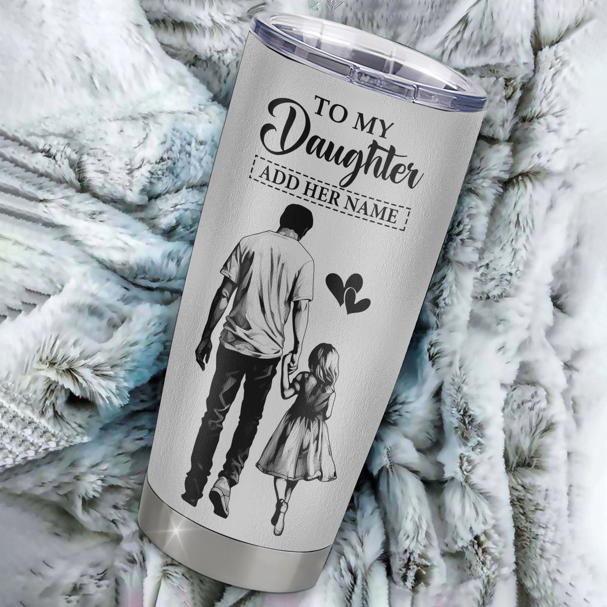 Personalized To My Daughter Tumbler You Will Never Lose From Dad Father Daughter Birthday Gifts Graduation Christmas Custom Stainless Steel Cup Travel Mug | siriusteestore