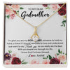 Alluring Beauty Necklace 18K Yellow Gold Finish | 1 | Personalized To My Dear Godmother Necklace From Goddaughter Im Glad You Are My Godmother Aunt Birthday Mothers Day Christmas Customized Gift Box Message Card | siriusteestore